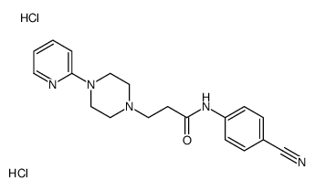 N-(4-cyanophenyl)-3-(4-pyridin-2-ylpiperazin-1-yl)propanamide,dihydrochloride Structure