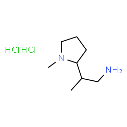 2-(1-甲基吡咯烷-2-基)丙-1-胺二盐酸盐结构式