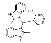 2-[bis(2-methyl-1H-indol-3-yl)methyl]phenol结构式