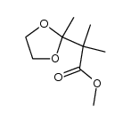 2-methyl-2-(2-methyl-[1,3]dioxolan-2-yl)-propionic acid methyl ester结构式