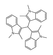3-[bis(1,2-dimethylindol-3-yl)methyl]-1,2-dimethylindole Structure