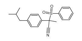 2-(4-isobutylphenyl)-2-(phenylsulfonyl)propanenitrile结构式