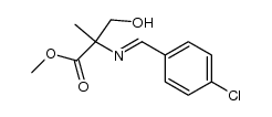 methyl 2-((4-chlorobenzylidene)amino)-3-hydroxy-2-methylpropanoate结构式