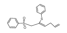 (E)-6-(phenylsulfonyl)-5-(phenylthio)-1,4-hexadiene Structure