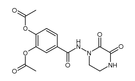 3,4-bis(acetyloxy)-N-(2,3-dioxo-1-piperazinyl)benzamide结构式