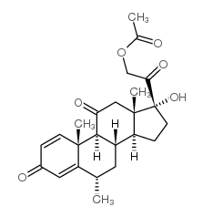 6α-甲基泼尼松-21-乙酸盐结构式