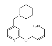 4-[4-(N-哌啶甲基)吡啶-2-氧]顺-2-丁烯-1-胺结构式