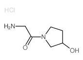 2-Amino-1-(3-hydroxy-1-pyrrolidinyl)-1-ethanone hydrochloride结构式