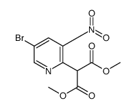 2-(5-溴-3-硝基吡啶-2-基)基丙二酸二甲酯结构式