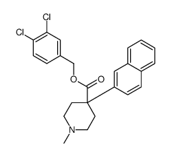 (3,4-dichlorophenyl)methyl 1-methyl-4-naphthalen-2-ylpiperidine-4-carboxylate Structure
