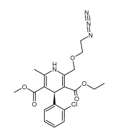 2-[(2-azidoethoxy)methyl]-4(S)-(2-chlorophenyl)-3-ethoxycarbonyl-5-methoxycarbonyl-1,4-dihydropyridine结构式
