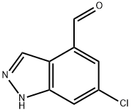 6-氯-1H-吲唑-4-甲醛结构式