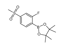 2-(2-fluoro-4-methanesulfonylphenyl)-4,4,5,5-tetramethyl-1,3,2-dioxaborolane Structure