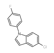 5-氯-1-(4-氟苯基)吲哚结构式