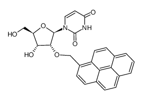 2'-O-(pyren-1-ylmethyl)uridine结构式