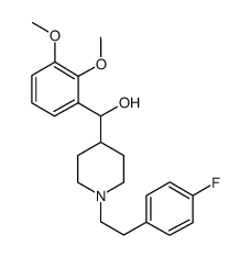 (+)-α-(2,3-二甲氧基苯基)-1-[2-(4-氟苯基)乙基]-4-哌啶甲醇结构式