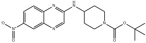 4-(6-硝基喹喔啉-2-基氨基)-哌啶-1-羧酸叔丁基酯结构式