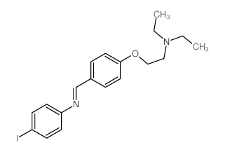Benzenamine,N-[[4-[2-(diethylamino)ethoxy]phenyl]methylene]-4-iodo- structure