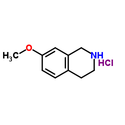7-甲氧基-1,2,3,4-四氢异喹啉 盐酸盐结构式
