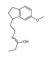 (S)-N-[2-(2,3-二氢-6-甲氧基-1H-茚-1-基)乙基]丙酰胺结构式