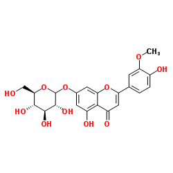 Chrysoeriol-7-O-glucoside Structure