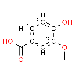 Vanillic Acid-¹³C6 Structure