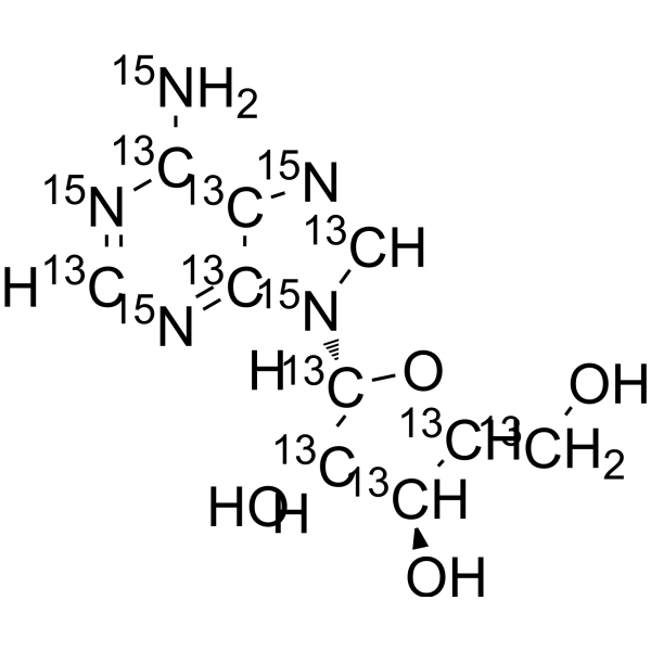 Adenosine-13C10,15N5 Structure