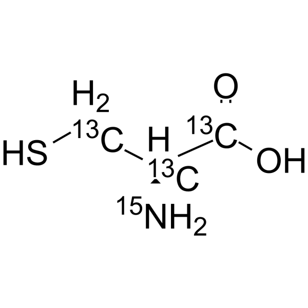 L-Cysteine 13C3,15N结构式