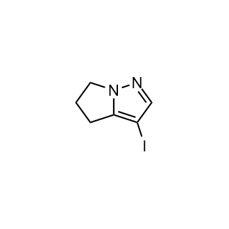 3-碘-5,6-二氢-4H-吡咯并[1,2-b]吡唑结构式