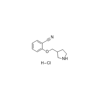 2-(吡咯烷-3-基甲氧基)苯甲腈盐酸盐结构式