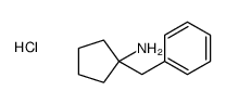 Cyclopentylamine, 1-benzyl-, hydrochloride structure