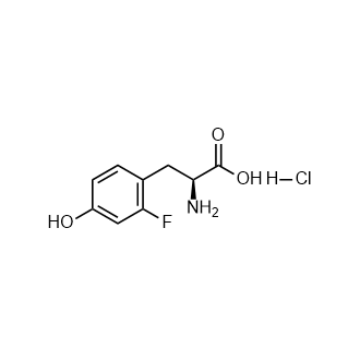(S)-2-氨基-3-(2-氟-4-羟基苯基)丙酸盐酸盐结构式