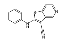 (9CI)-2-(苯基氨基)-噻吩并[3,2-c]吡啶-3-甲腈结构式