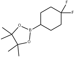 2-(4,4-二氟环己基)-4,4,5,5-四甲基-1,3,2-二氧杂硼戊环;2-(4,4-二氟环己基)-4,4,5,5-四甲基-1,3,2-二氧硼烷结构式