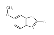 2-巯基-6-甲氧基苯并噻唑结构式