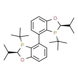 (2R,2'S,3R,3'R)-3,3'-二叔丁基-2,2'-二异丙基-2,2',3,3'-四氢-4,4'-二苯并[D] ][1,3]氧杂磷杂环戊烯结构式