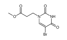 3-(3,4-dihydro-5-bromo-2,4-dioxo-(2H)pyrimidin-1-yl)propanoic acid methyl ester结构式