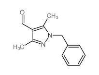 1-苄基-3,5-二甲基-1H-吡唑-4-甲醛结构式