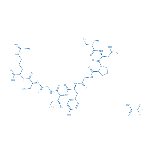 H-Cys-Asp-Pro-Gly-Tyr-Ile-Gly-Ser-Arg-OH trifluoroacetate Structure