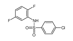 4-氯-N-[5-氟-2-氟苯基]苯磺酰胺结构式