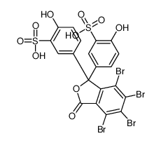 3,3'-(4,5,6,7-tetrabromo-3-oxo-1(3H)-isobenzofuranylidene)bis[6-hydroxybenzenesulphonic] acid picture