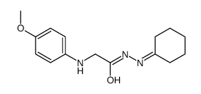 N-(cyclohexylideneamino)-2-(4-methoxyanilino)acetamide结构式
