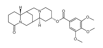 3,4,5-Trimethoxybenzoic acid [(2S,7aα,14aβ)-dodecahydro-11-oxo-7α,14α-methano-2H,6H-dipyrido[1,2-a:1',2'-e][1,5]diazocin-2β-yl] ester structure