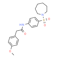 N-[4-(azepan-1-ylsulfonyl)phenyl]-2-(4-methoxyphenyl)acetamide结构式
