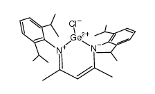 Ge(CH{(CH3)CN-2,6-iPr2C6H3}2)Cl Structure