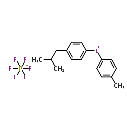 4-异丁基苯基-4'-甲基苯基碘六氟磷酸盐结构式