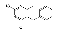 5-benzyl-6-methyl-2-sulfanylidene-1H-pyrimidin-4-one结构式