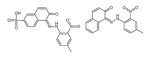 6-hydroxy-5-[(4-methyl-2-nitrophenyl)azo]naphthalene-2-sulphonic acid, compound with 1-[(4-methyl-2-nitrophenyl)azo]-2-naphthol (1:1)结构式