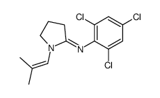 1-(2-methylprop-1-enyl)-N-(2,4,6-trichlorophenyl)pyrrolidin-2-imine Structure