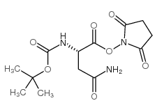 Nα-Boc-L-天冬酰胺N-羟基琥珀酰亚胺酯结构式